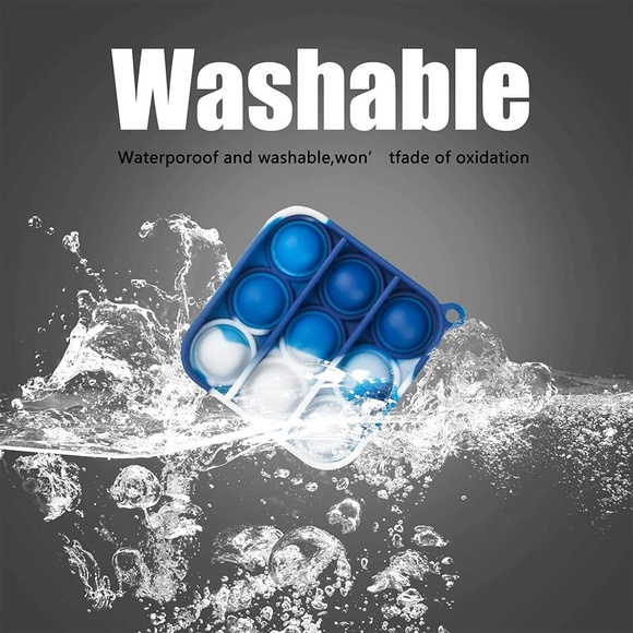 Mini Pop Push It Fidget Toy Keychain Pop Bubble Popping Fidget Sensory Toy - Picture 3 of 5